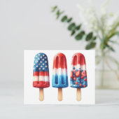 Patriotische Popcicles Postkarte (Stehend Vorderseite)