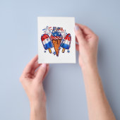 Patriotische Popsicles Ice Cream 4. Juli Flyer (Gruppe)