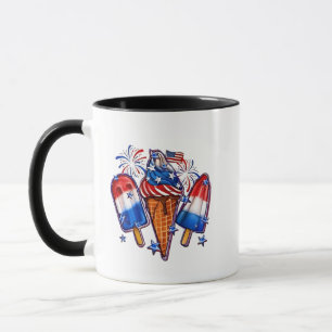 Patriotische Popsicles Ice Cream 4. Juli Tasse