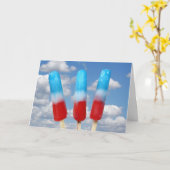 Patriotische Popsicles Karte (Gelbe Blume)