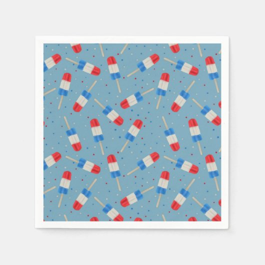 Patriotische Popsicles-Papierhandtücher Serviette (Vorderseite)
