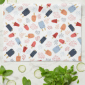 Patriotische Populationen in der Schürze Rot, Weiß Geschirrtuch (Gefaltet)