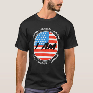 Patriotische Positive Inspiration Redewendungen Us T-Shirt