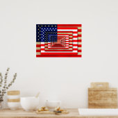 Patriotische Poster-Wechselnde Flaggenschichten de Poster (Küche)