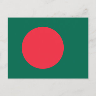 Patriotische Postkarte der Flagge von Bangladesch