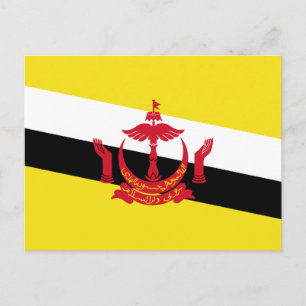 Patriotische Postkarte der Flagge von Brunei