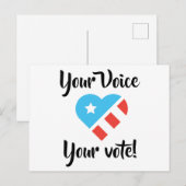 Patriotische Postkarte für die Wähler (Vorne/Hinten)