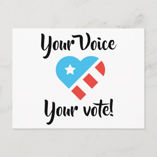 Patriotische Postkarte für die Wähler (Vorderseite)