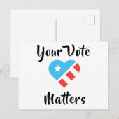 Patriotische Postkarte für die Wähler (Vorne/Hinten)