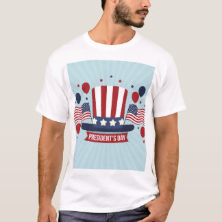 Patriotische Präsidenten Tagesdesign T - Shirt