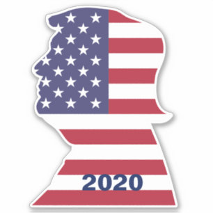 Patriotische Präsidentenwahl 2020 Amerikanische Fl Aufkleber