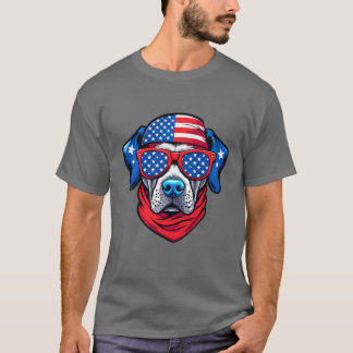 Patriotische Pup im Stil T-Shirt