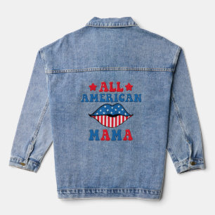 Patriotische Pup & Proud Dog Mama: 4. Juli Hunde M Jeansjacke