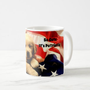 Patriotische Puppy-Tasse Kaffeetasse