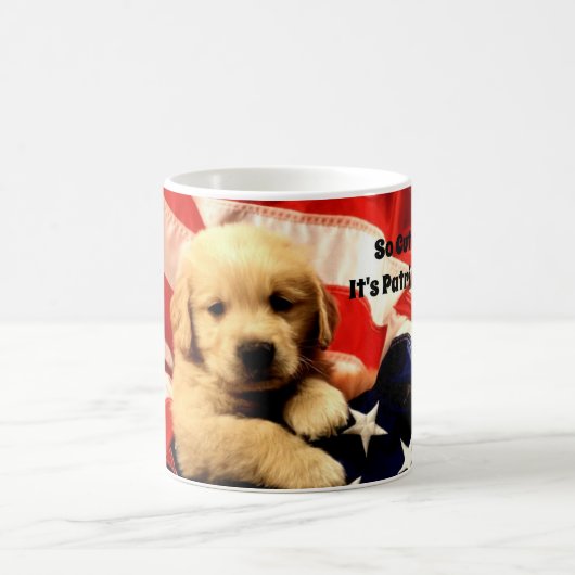 Patriotische Puppy-Tasse Kaffeetasse (Mittel)