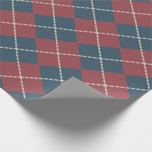 Patriotische Raute Wrapping Paper Geschenkpapier (Ecke)