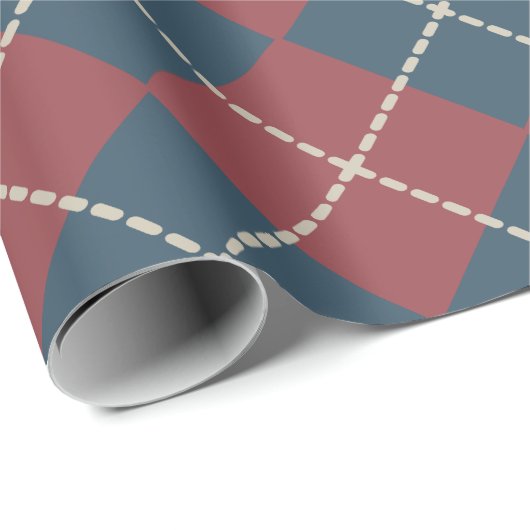 Patriotische Raute Wrapping Paper Geschenkpapier (Rolleneckpunkt)