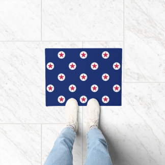 Patriotische Red White Blue Stars Moderne Door Mat Fußmatte