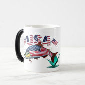 Patriotische Regenbogenforelle Verwandlungstasse (Vorderseite Links)