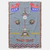 Patriotische Republikaner Throw Blanket Decke (Vorderseite Vertikal)