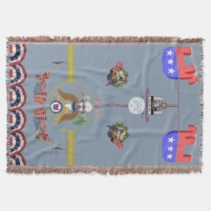 Patriotische Republikaner Throw Blanket Decke