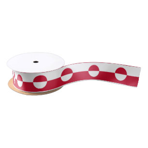 Patriotische Ribbon mit der Flagge Grönlands Satinband