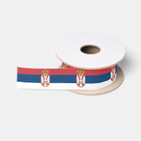 Patriotische Ribbon mit der Flagge Serbiens