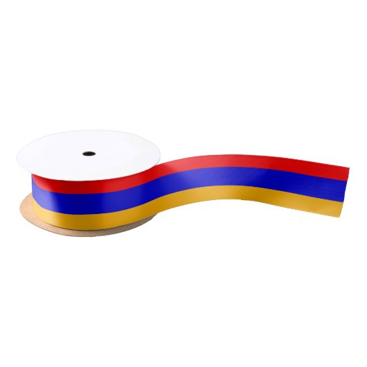 Patriotische Ribbon mit Flagge Armeniens Satinband (Spule)