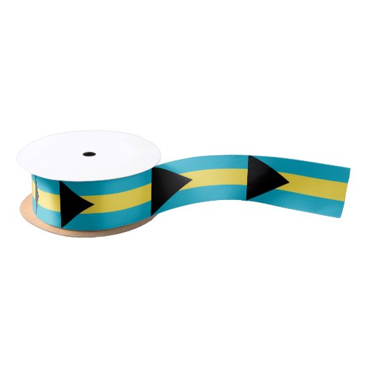 Patriotische Ribbon mit Flagge der Bahamas Satinband (Spule)