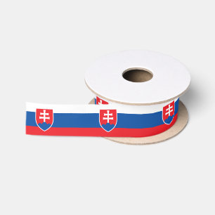Patriotische Ribbon mit Flagge der Slowakei Satinband