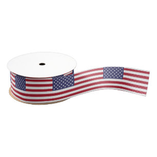 Patriotische Ribbon mit Flagge der USA. Ripsband