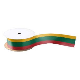 Patriotische Ribbon mit Flagge Litauens Satinband