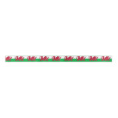 Patriotische Ribbon mit Flagge von Wales Satinband (Vorderseite)