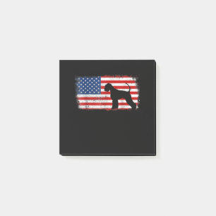 Patriotische Riesen-Schnauzer-Amerikanische Flagge Post-it Klebezettel