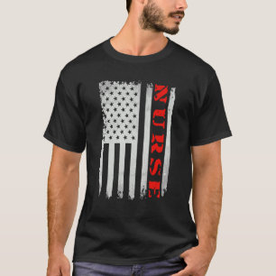Patriotische Rn Lpn Cna Amerikanische Flagge 4. Ju T-Shirt