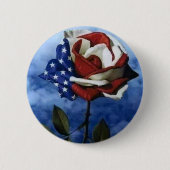 Patriotische Rose Button (Vorderseite)