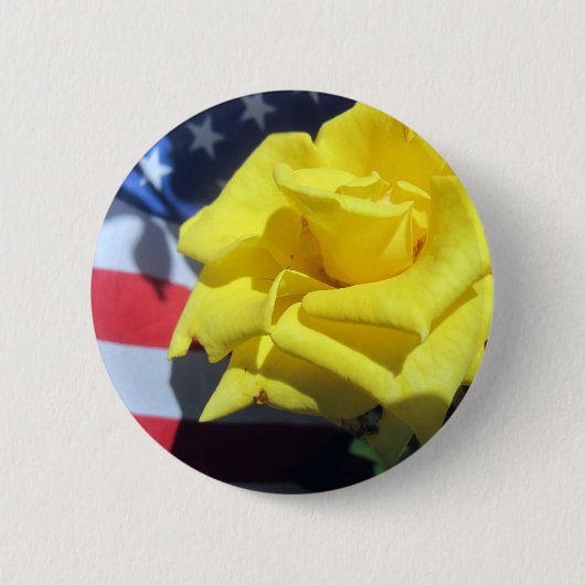 Patriotische Rose Button (Vorderseite)