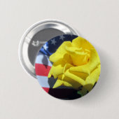 Patriotische Rose Button (Vorne & Hinten)