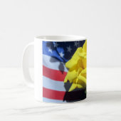 Patriotische Rose Kaffeetasse (Vorderseite Links)