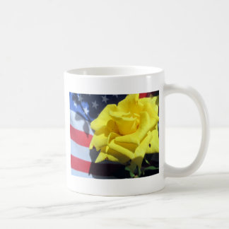 Patriotische Rose Kaffeetasse