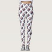 Patriotische Rose Leggings (Vorderseite)
