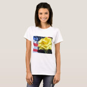 Patriotische Rose T-Shirt (Vorne ganz)