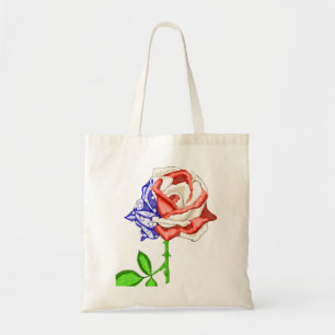 Patriotische Rose Tragetasche