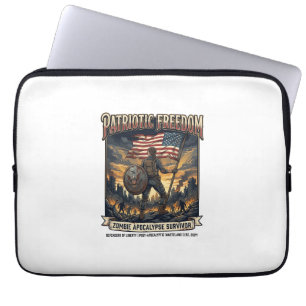Patriotische Rostflagge Überlebender Zombie-Apokal Laptopschutzhülle