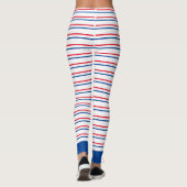Patriotische Rot-Blau-Streifen Leggings (Rückseite)