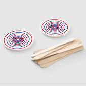 Patriotische rot-blaue Kreise geometrische Feierta Fächer (Non-assembled)