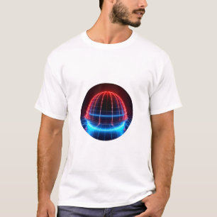 Patriotische Rot-Weiß-Blau-Geodätische Kuppel T-Shirt