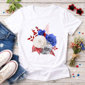 Patriotische Rot-Weiß-Blau-Rosen Tri-Blend Shirt