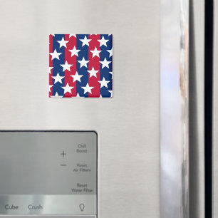 Patriotische Rot-Weiß-Blau-Sterne Magnet