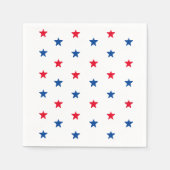 Patriotische Rot-Weiß & Blau-Sterne Urlaub Spaß Serviette (Vorderseite)